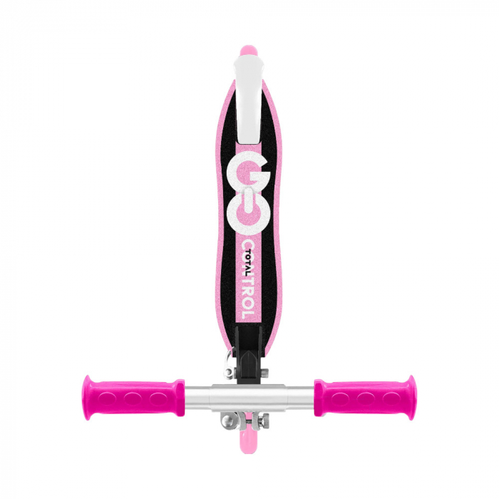 Trotineta pliabila cu 2 roti 5 ani +, roz, ghidon ajustabil, manere pliabile, platforma antiderapanta, frana posterioara cu piciorul, Go Control [2]