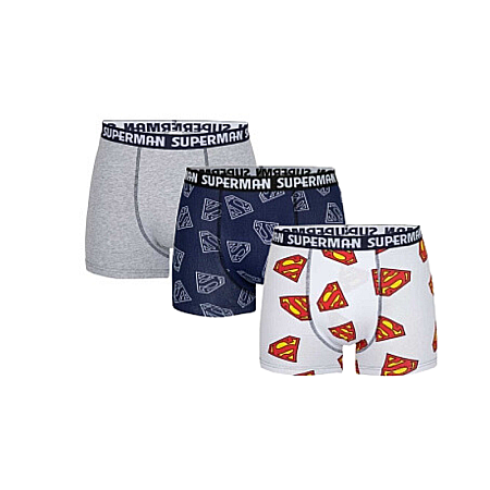 Lenjerie intimă bărbați - Set 3 boxeri bărbați, cu bandă logo, Superman