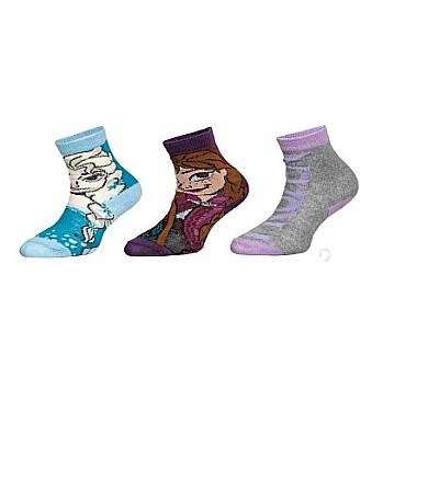 Lenjerie intimă și șosete - Set 3 perechi șosete fete, Disney, Frozen, modelul nr 2