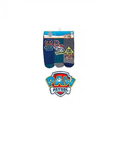 Set 3 perechi șosete băieți, albastru/verde/gri, Paw Patrol [2]