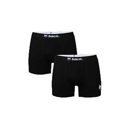 Lenjerie intimă bărbați - Set 2 boxeri bărbați, cu bandă logo, negru, Nord, Bobcat