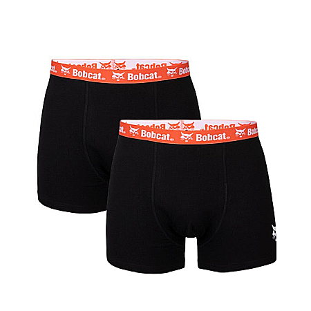 Lenjerie intimă bărbați - Set 2 boxeri bărbați, cu bandă logo, negru, Bobcat