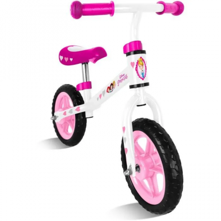 Biciclete - Bicicleta fara pedale pentru copii, multicolor, varsta 2-4 ani, cadru metalic, sa reglabila, manere anti-strivire, The Princess, Disney
