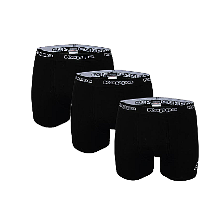 Adulți - Set boxeri din bumbac cu bandă logo în talie, 3 perechi, Negru