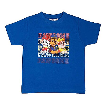 Tricouri copii - Tricou băieți, 100% bumbac, albastru, Paw Patrol, Paw Some
