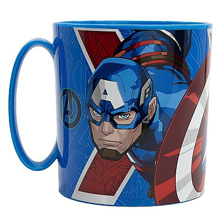 Copii - Cană plastic, multicolor, fără BPA, ce poate fi utilizată și la microunde, 350 ml, Heraldic Army, Avengers