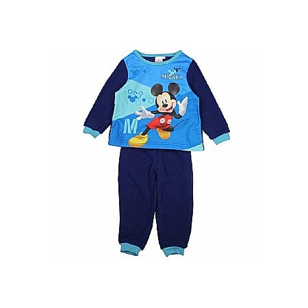 Copii - Pijama copii, cu mânecă lungă, polar, albastru, Junior, Mickey Mouse