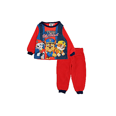Copii - Pijama copii, cu mânecă lungă, polar, roșu, Team, Paw Patrol