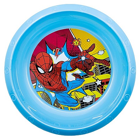 Copii - Bol plastic, multicolor, pentru copii, fără BPA,16,5 cm, Spiderman