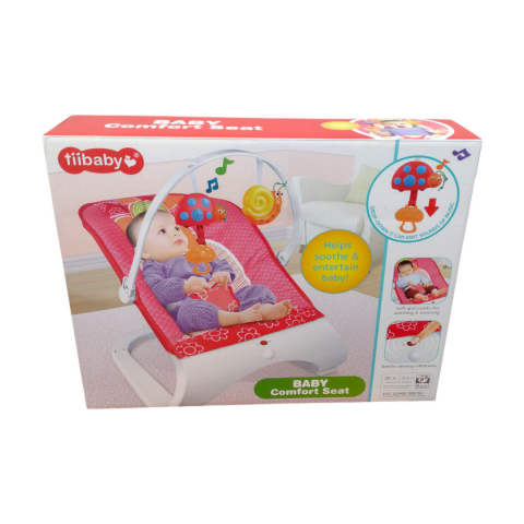 Balansoar antiderapant, Homio, cu vibratii si sunete muzicale, centura in trei puncte, bara jucarii detasabila, material textil ce se poate curata la masina de spalat, multicolor [2]