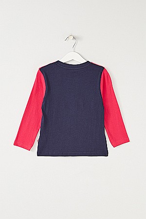 Tricou cu maneca lunga, 100% bumbac, albastru, Rock, Lee Cooper [1]