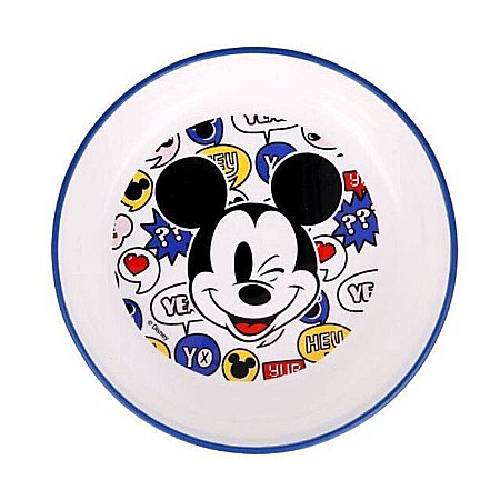 Bol antiderapant, multicolor, compatibil cu microunde, plastic fără BPA, Disney, Mickey Mouse [0]