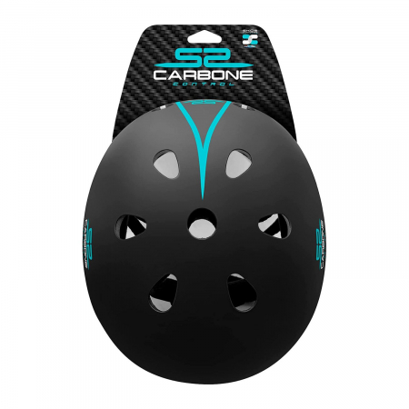 Casca protectie, pentru bicicleta, trotineta, skateboard, role, rezistenta la impact, cu marime reglabila, 53-57 cm, negru, Carbone Control [1]