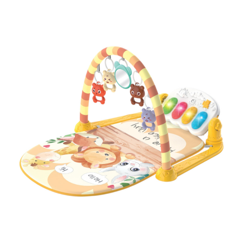 Centre de activități - Centru de activitate pentru copii multicolor, Homio, cu pian, jucarii si oglinda, arcada flexibila, Jungle Life