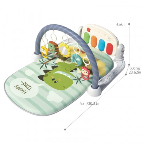 Centru de activitati cu pian 5 in 1 pentru dezvoltarea musculaturii picioarelor, sunete, jucarii zornaitoare Dino, multicolor [2]