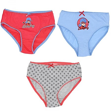Lenjerie intimă și șosete - Set 3 chiloți pentru fete, multicolor, Miraculous, LadyBug
