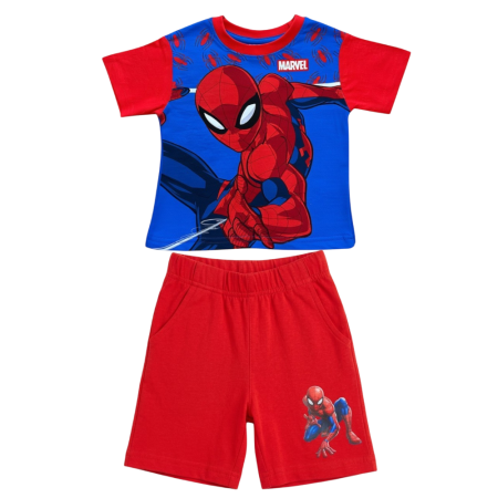 Compleuri copii - Compleu copii, 2 piese, mânecă scurtă, 100% bumbac, multicolor, Spiderman