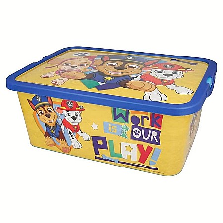 Organizare și depozitare - Cutie pentru depozitare, din plastic, cu capac, 13 L, multicolor, 39x29x15 cm, Paw Patrol