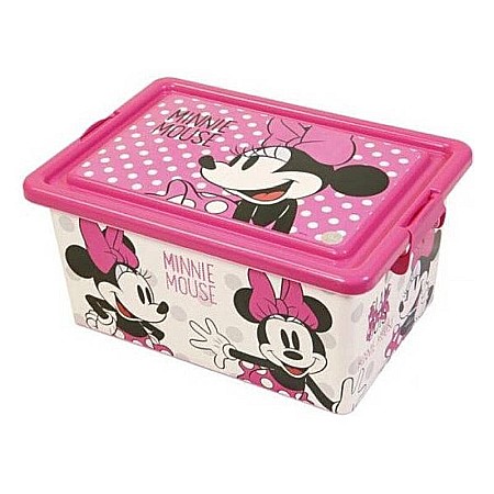 Cutie pentru depozitare, din plastic, cu capac, 23 L, multicolor, 40x27x29 cm, Minnie Mouse, Disney [0]