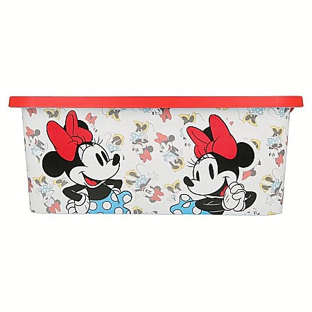 Copii - Cutie pentru depozitare, din plastic, cu capac, 13 L, multicolor, 39x29x15 cm, Minnie Mouse, Disney, mm02