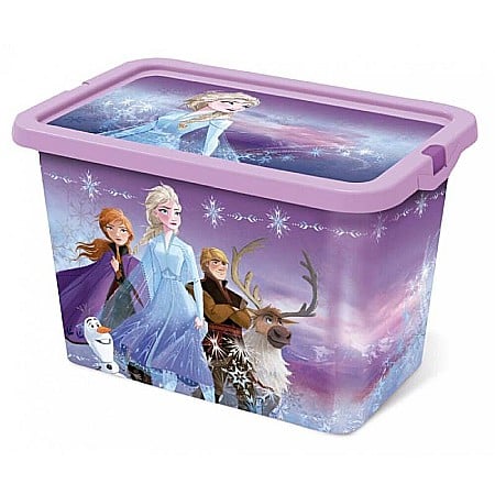 Copii - Cutie depozitare Javoli, Frozen, Plastic, 18.5x19.2x28.7cm, 7l, Multicolor