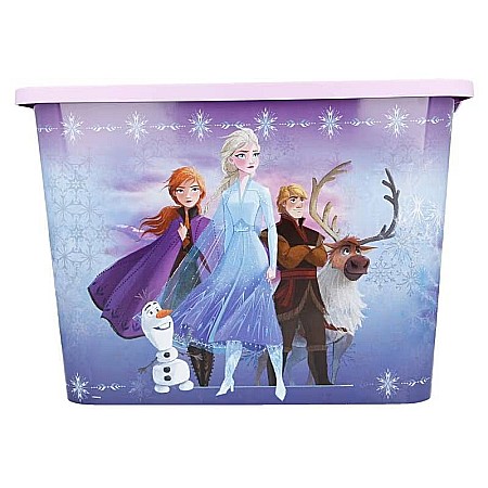 Organizare și depozitare - Cutie depozitare jucării Disney, Frozen, Plastic, 23 l, 27 cm x 29 cm x 40 cm, Multicolor