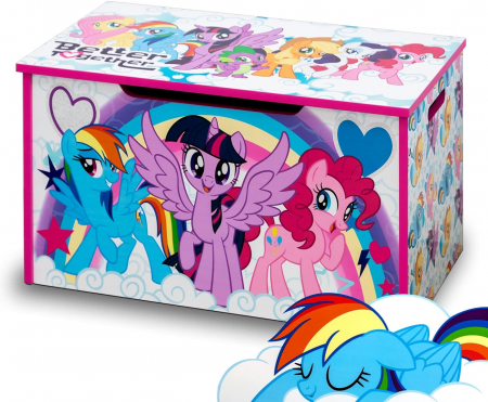 Cutie depozitare pentru jucării din MDF, 56x30x30 cm, multicolor, My Little Pony [4]