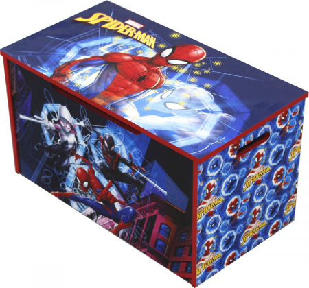 Mobilier - Cutie depozitare pentru jucării din MDF, 56x30x30 cm, albastru, Spiderman