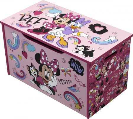 Mobilier - Cutie depozitare pentru jucării din MDF, 56x30x30 cm, multicolor, Minnie Mouse