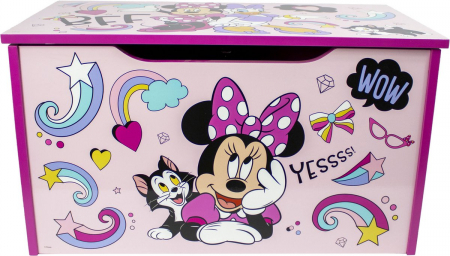 Cutie depozitare pentru jucării din MDF, 56x30x30 cm, multicolor, Minnie Mouse [4]