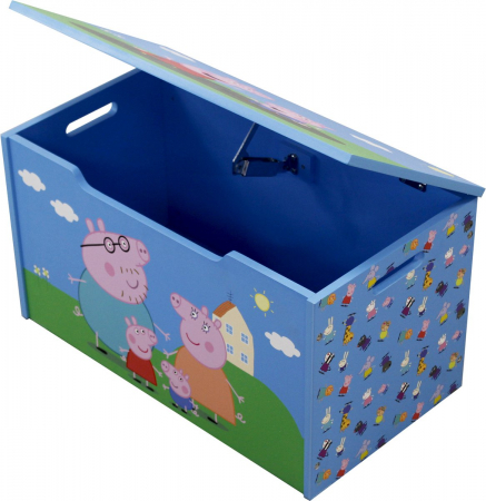 Cutie depozitare pentru jucării din MDF, 56x30x30 cm, albastru, Peppa Pig [2]