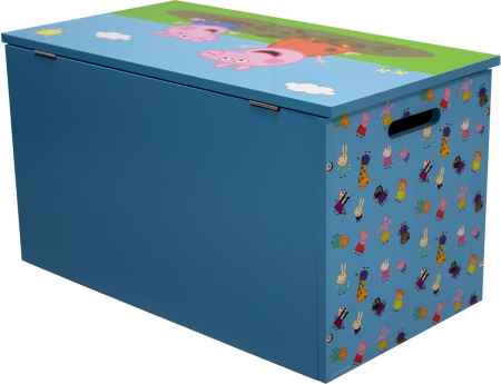 Cutie depozitare pentru jucării din MDF, 56x30x30 cm, albastru, Peppa Pig [6]