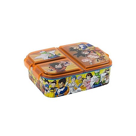 Cutii sandwich - Cutie sandwich dreptunghiulară multicompartimentată 19,5x16,5x6,7 cm Dragon Ball Portocaliu