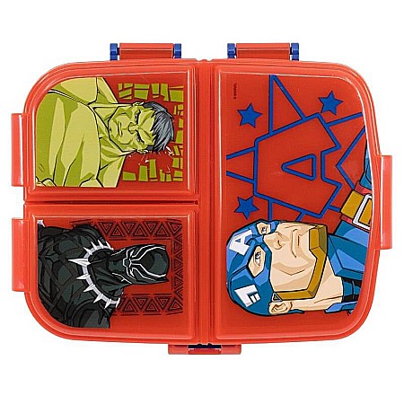 Cutie sandwich, cu patru compartimente, multicolor, fără BPA, Invincible Force, Avengers, Marvel [3]