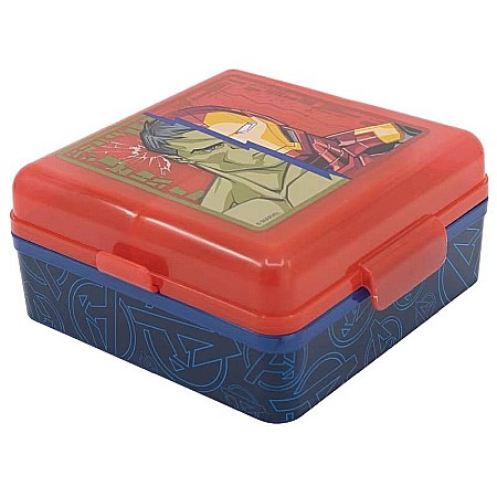 Cutii sandwich - Cutie sandwich, multicompartimente, multicolor, fără BPA, Invincible Force, Avengers, Marvel