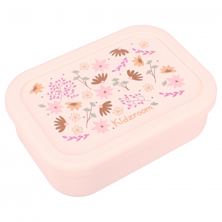 Cutii sandwich - Cutie sandwich multicompartimente, din silicon, 17x12x6 cm, rezistenta la microunde si masina de spalat vase, Kidzroom Enchanted memories