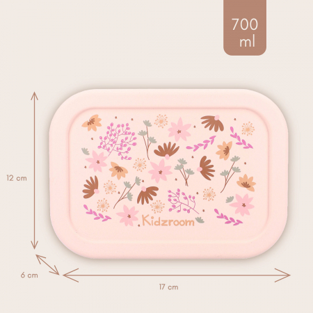 Cutie sandwich multicompartimente, din silicon, 17x12x6 cm, rezistenta la microunde si masina de spalat vase, Kidzroom Enchanted memories [5]