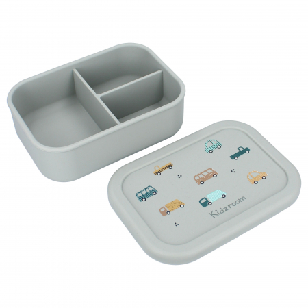 Cutie sandwich multicompartimente, din silicon, 17x12x6 cm, rezistenta la microunde si masina de spalat vase, Kidzroom Sweet cuddles [1]