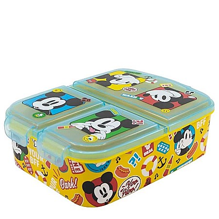 Cutii sandwich - Cutie sandwich, multicompartimente, multicolor, fără BPA, Fun-tastic, Mickey Mouse, Disney