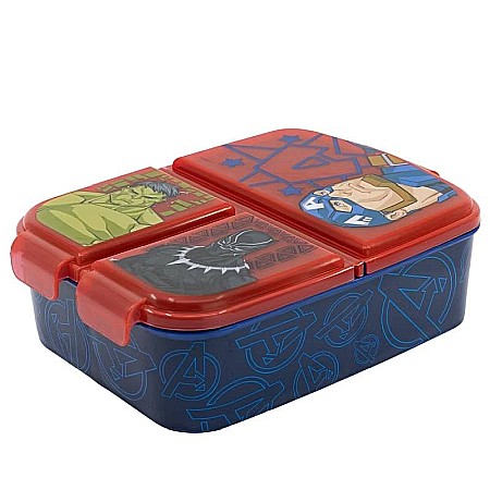 Cutii sandwich - Cutie sandwich, multicompartimente, multicolor, fără BPA, Invicible Force, Avengers, Marvel