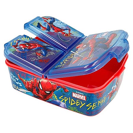 Cutie sandwich dreptunghiulară multicompartimentată Spiderman, Graffiti,19,5x16,5x6,7 cm Multicolor [0]