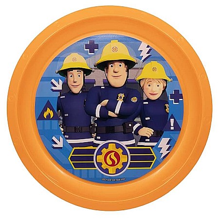 Pahare, farfurii și căni - Farfurie plastic, multicolor, pentru copii, fără BPA, 21.5 cm, Fireman Sam