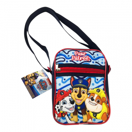 Accesorii școlare - Geanta umar, 2 compartimente, 21x15x5 cm, multicolor, Paw Patrol