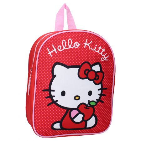 Ghiozdane și Rucsacuri - Ghiozdan copii, 29x22x9 cm, cu un compartiment, multicolor, bretele ergonomice, intarite si ajustabile, Cuteness Overload, Hello Kitty