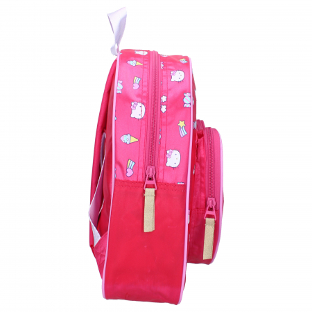 Ghiozdan copii, 30x25x11 cm, cu doua compartimente, multicolor, bretele ergonomice, intarite si ajustabile, Follow The Rainbow, Hello Kitty [2]