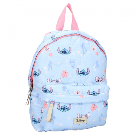 Ghiozdane și Rucsacuri - Ghiozdan copii, 31x22x12 cm, cu doua compartimente, multicolor, bretele ergonomice, intarite si ajustabile, Blooming Bright, Stitch