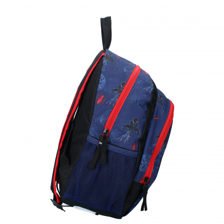 Ghiozdan copii, 35 x 27 x 18 cm, cu doua compartimente, buzunare laterale, multicolor, bretele ergonomice, intarite si ajustabile, Fight Against Wrong, Spiderman [2]