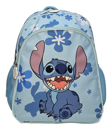 Ghiozdane și Rucsacuri - Ghiozdan copii, 40x30x11 cm, cu doua compartimente, multicolor, bretele intarite si ajustabile, Stitch, Disney