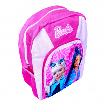 Ghiozdan copii, 40x30x15 cm, cu doua compartimente, multicolor, bretele intarite si ajustabile, Barbie [1]