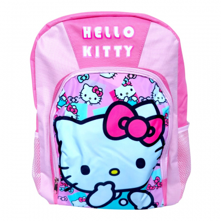 Ghiozdane și Rucsacuri - Ghiozdan copii, 40x30x15 cm, cu doua compartimente, multicolor, bretele intarite si ajustabile, Hello Kitty